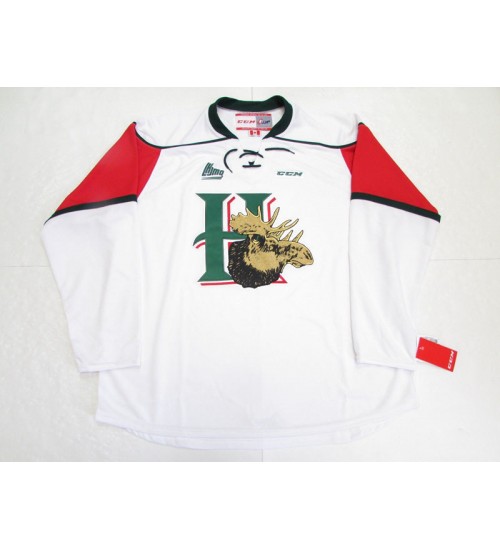 Custom QMJHL Halifax Mooseheads 2009-Pres  Hockey jersey Home White